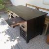 Old pine wood teacher table
