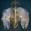 Murano Ice glass chandelier Italy 1970s Mid-century modern italian lighting