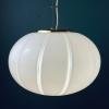 Classic white murano pendant lamp Italy 1970s Italian mid-century modern lighting