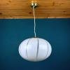 Classic white murano pendant lamp Italy 1970s Italian mid-century modern lighting