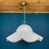 Large murano glass pendant lamp Italy 1970s Mid-century italian modern lighting