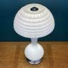 Large white Murano table lamp Mushroom Italy 1970s Mid-century italian modern