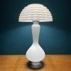 Large white Murano table lamp Mushroom Italy 1970s Mid-century italian modern