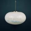 Classic white murano pendant lamp Italy 1980s Italian mid-century modern lighting