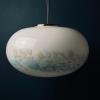 Classic white murano pendant lamp Italy 1980s Italian mid-century modern lighting