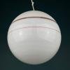 Mid-century pendant lamp Italy 1970s White glass chandelier Italian modern