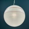 Mid-century pendant lamp Italy 1970s White glass chandelier Italian modern