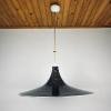 Black murano pendant lamp Italy 1970s Mid-century italian modern lighting