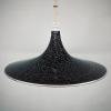 Black murano pendant lamp Italy 1970s Mid-century italian modern lighting