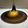 Black murano pendant lamp Italy 1970s Mid-century italian modern lighting