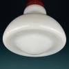 Mid-century opaline white glass hanging lamp Italy 1960s Art deco Italian modern