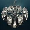 Chrome and Glass Lens Chandelier by Oscar Torlasco Italy 1960s