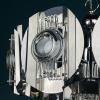 Chrome and Glass Lens Chandelier by Oscar Torlasco Italy 1960s