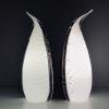 Murano table lamps Penguin Italy 1980s Set of 2 Mid-century italian lighting
