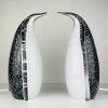 Murano table lamps Penguin Italy 1980s Set of 2 Mid-century italian lighting