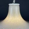 Mid-century beige murano glass pendant lamp Italy 1970s Handblown murano chandelier