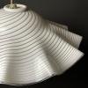 Large murano glass pendant lamp Italy 1970s Mid-century italian modern lighting