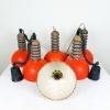 Red retro lamps