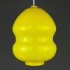 Mid-century yellow glass pendant lamp Yugoslavia 1970s Retro lighting Space age