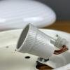 Classic swirl murano glass ceiling or wall lamp Italy 1970s