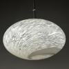 Large swirl murano glass pendant lamp Vetri Murano 004 Italy 1970s