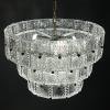 Vintage large crystal chandelier Italy 1960s
