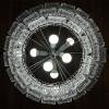 Vintage large crystal chandelier Italy 1960s