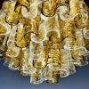 Murano chandelier Italy 1960s Mid-century modern italian lighting 36 murano glass plates