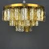Murano chandelier Italy 1960s Mid-century modern italian lighting 36 murano glass plates