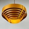 Hans-Agne Jakobsson Wooden Pendant Lamp for AB Ellysett Sweden 1960s
