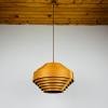 Hans-Agne Jakobsson Wooden Pendant Lamp for AB Ellysett Sweden 1960s