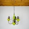 Vintage porcelain chandelier Italy 1950s