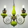 Vintage porcelain chandelier Italy 1950s