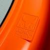 Mid-century orange bakelite mirror Carrara & Matta model America Italy 1970