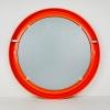 Mid-century orange bakelite mirror Carrara & Matta model America Italy 1970