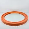 Mid-century orange bakelite mirror Carrara & Matta model America Italy 1970